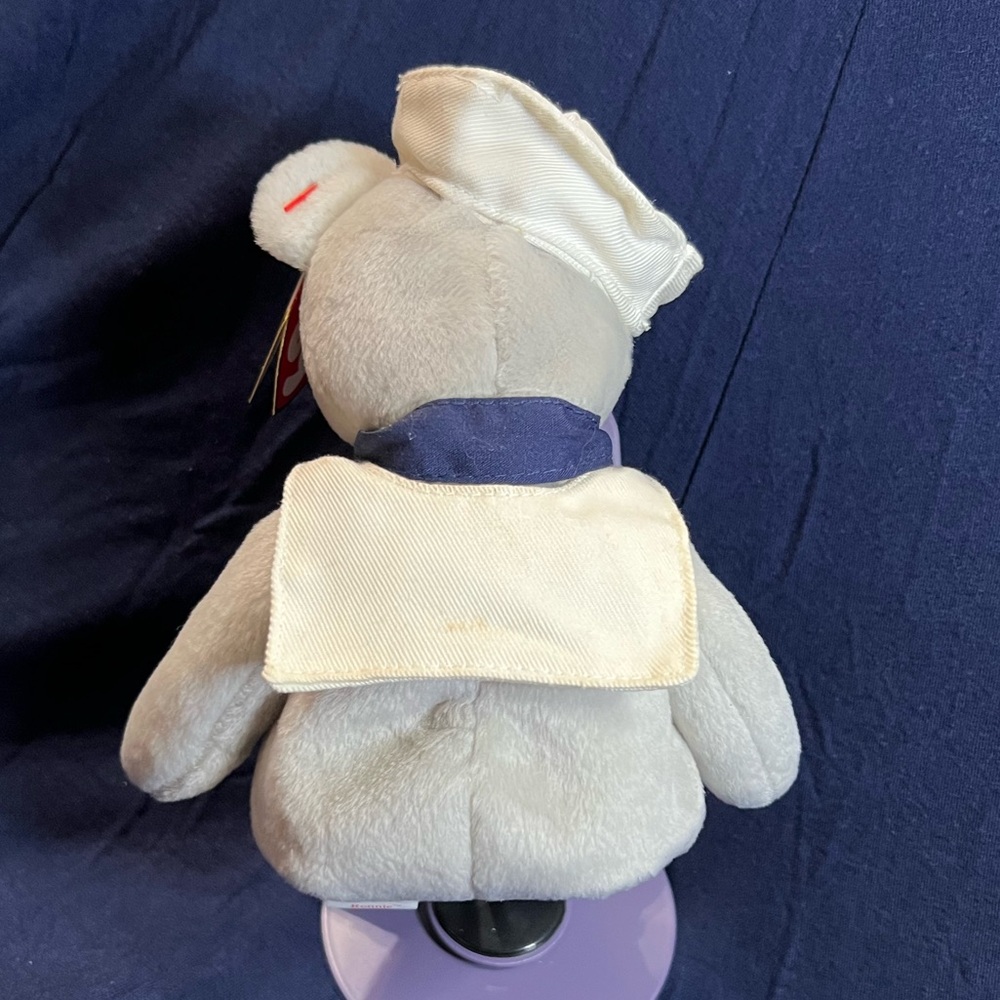 NWT - CVN 76 - USS RONALD REAGAN - Ty Beanie Babies Navy Gray Sailor Bear - Picture 2 of 7